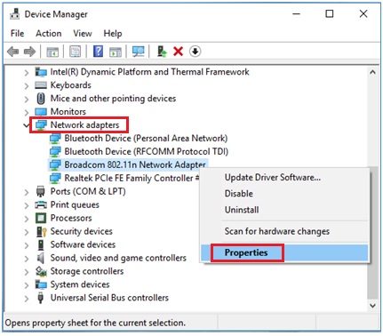Network Adapter Drivers Windows 10